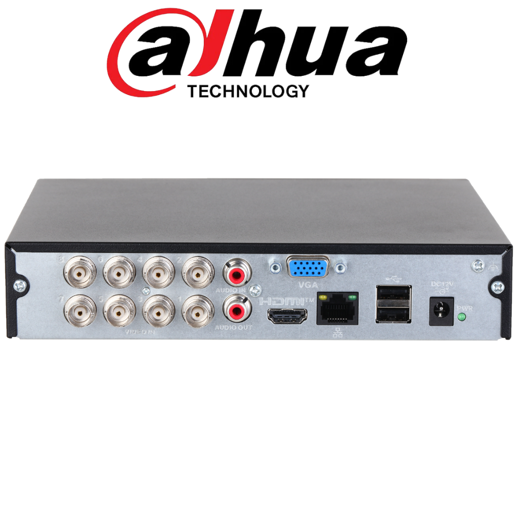 Dahua XVR1B08‑I/T 8 Canaux 2MP vue arrière avec connectiques HDMI/VGA – Prix Tunisie