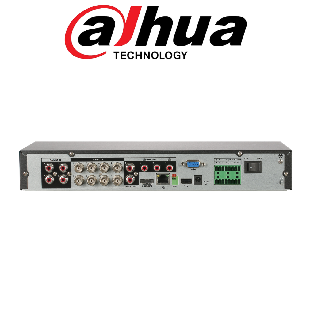 Enregistreur Dvr Dahua 8 Canaux XVR5108HE‑I3/T 5MP vue arrière HDMI VGA – vidéosurveillance Prix Tunisie
