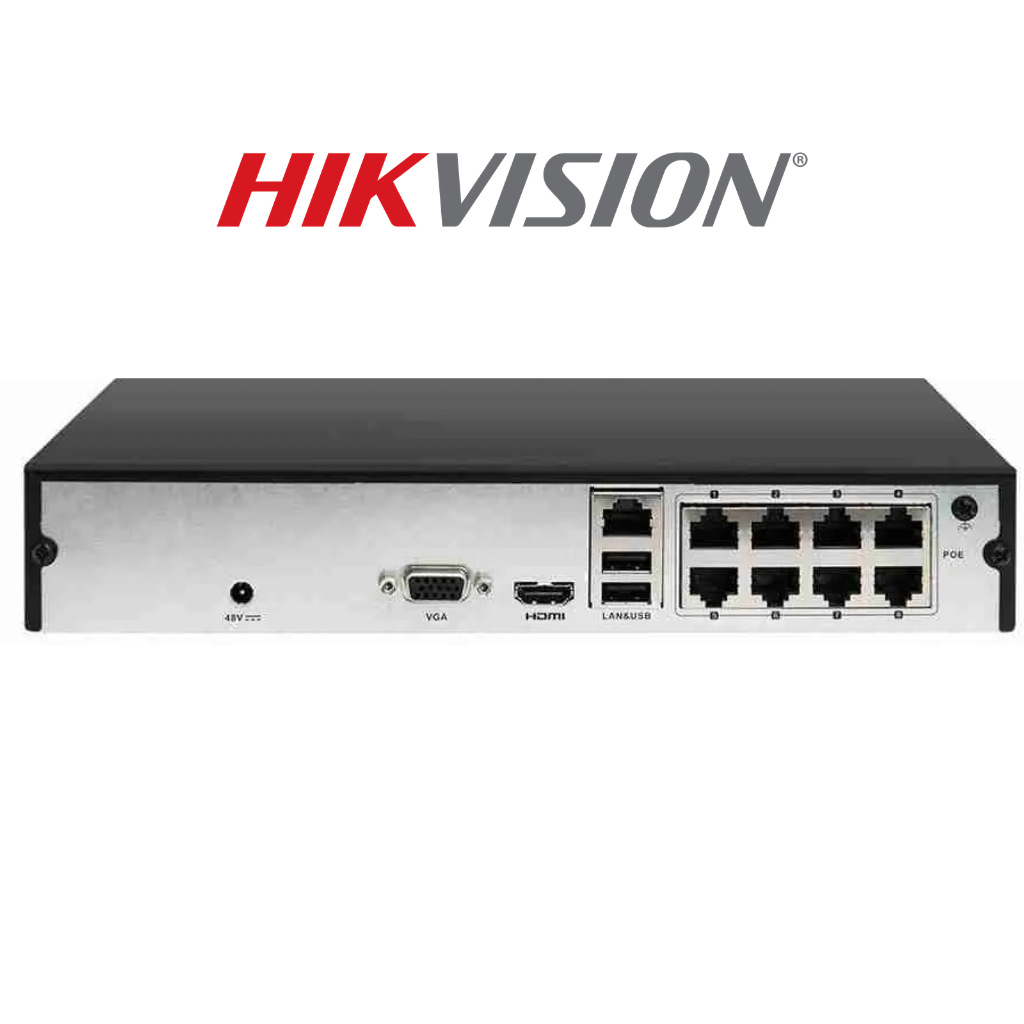 Enregistreur NVR Hikvision DS-7108NI-Q1/8P/M 8 Canaux 1080P UP TO 6MP vue arrière PoE HDMI VGA – Meilleur Prix Tunisie