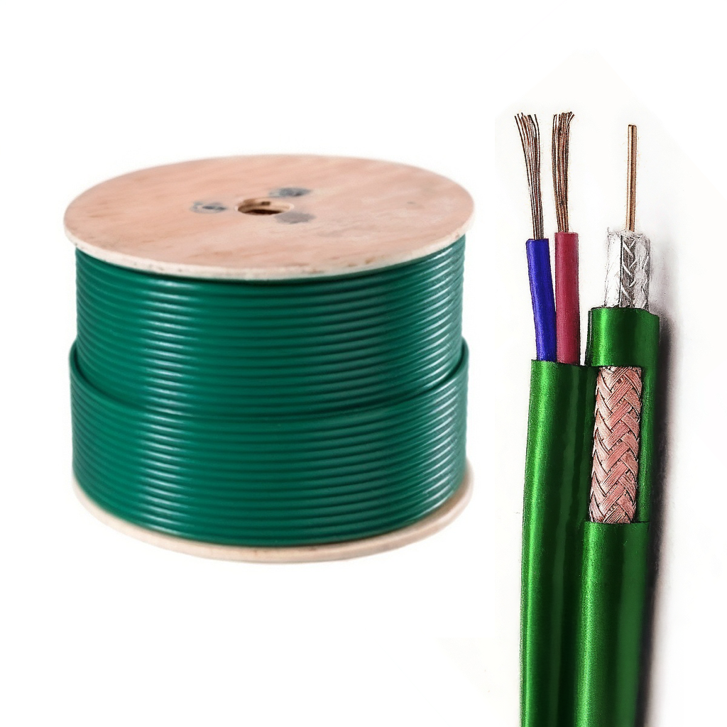 Bobine Câble Coaxial KX6 avec Alimentation / 500m