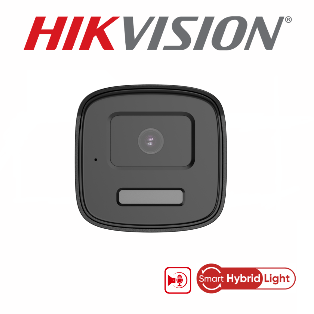 Caméra Hikvision DS-2CE17D0T-LTS 2MP 1080P Smart Hybrid Light Audio Tube vue avant – sécurité Tunisie