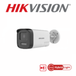 Caméra Hikvision DS-2CE17D0T-LTS 2MP 1080P Smart Hybrid Light Audio Tube vue latérale – installation pro