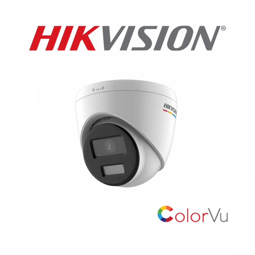 Caméra Hikvision DS-2CD1347G0-LUF-C 4 MP IP ColorVu Audio dôme vue latérale installation meilleur prix tunisie
