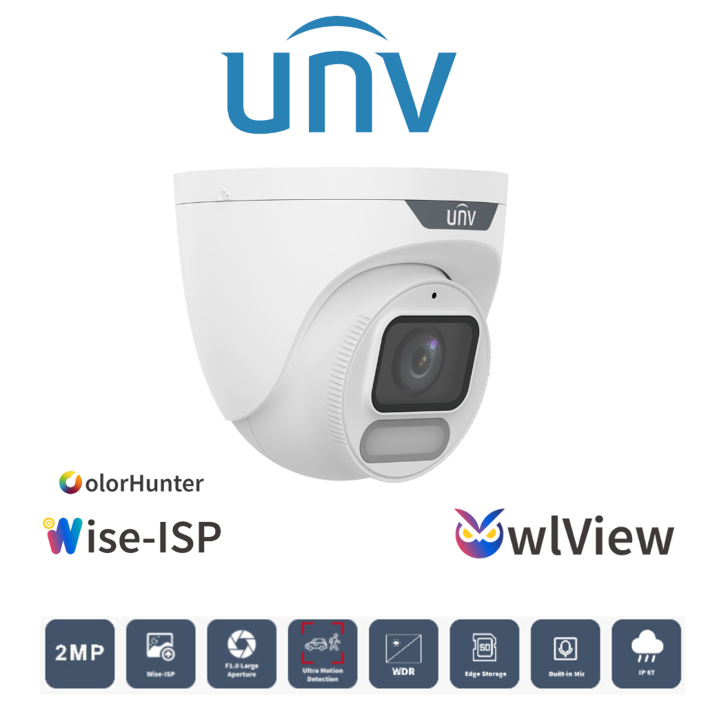 Caméra IP Turret Uniview IPC3622LE-ADF28(40)K-WP 2MP vue latérale – vidéosurveillance Prix Tunisie