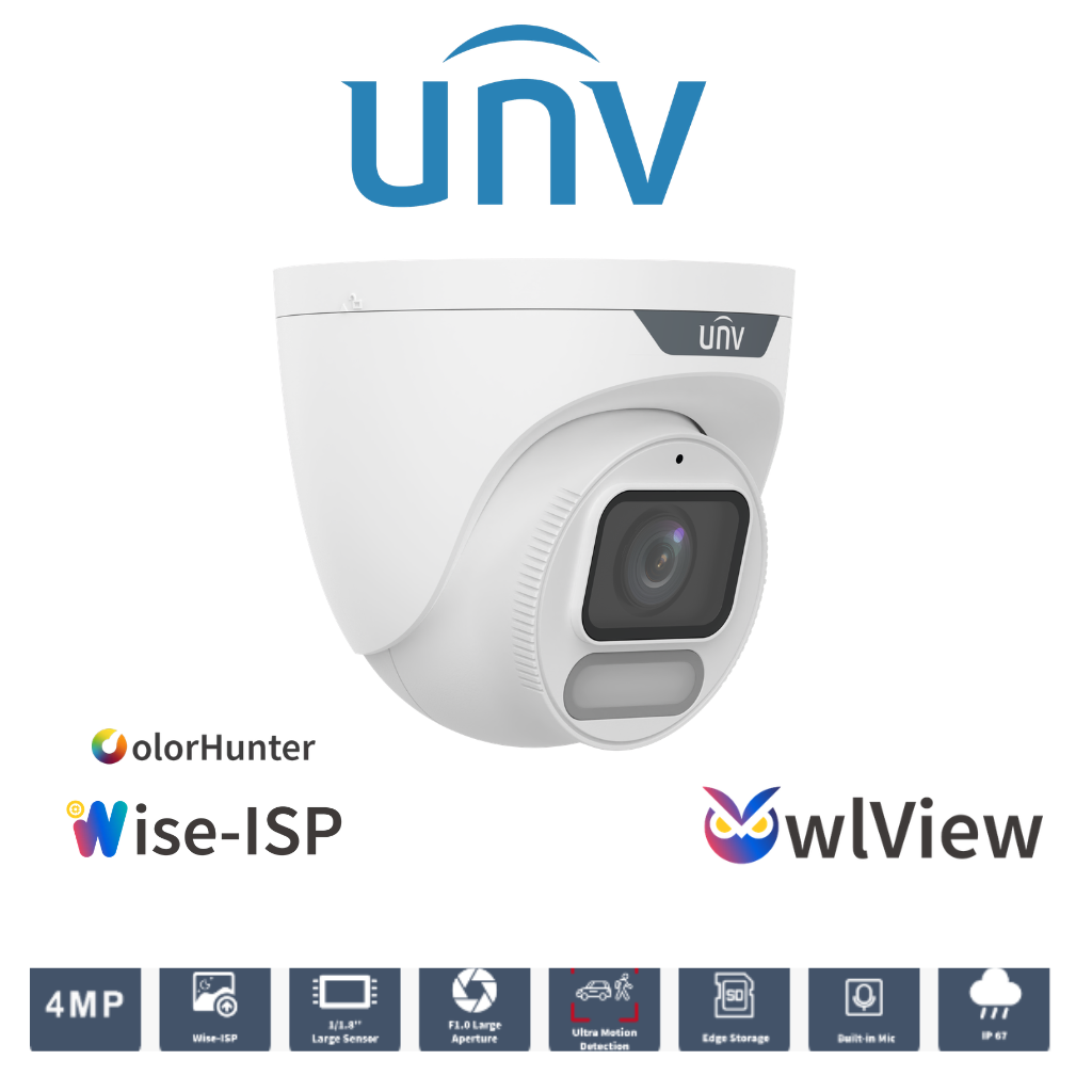 Caméra IP Turret Uniview IPC3624LE-ADF28(40)K-WP 4MP vue latérale – vidéosurveillance Prix Tunisie