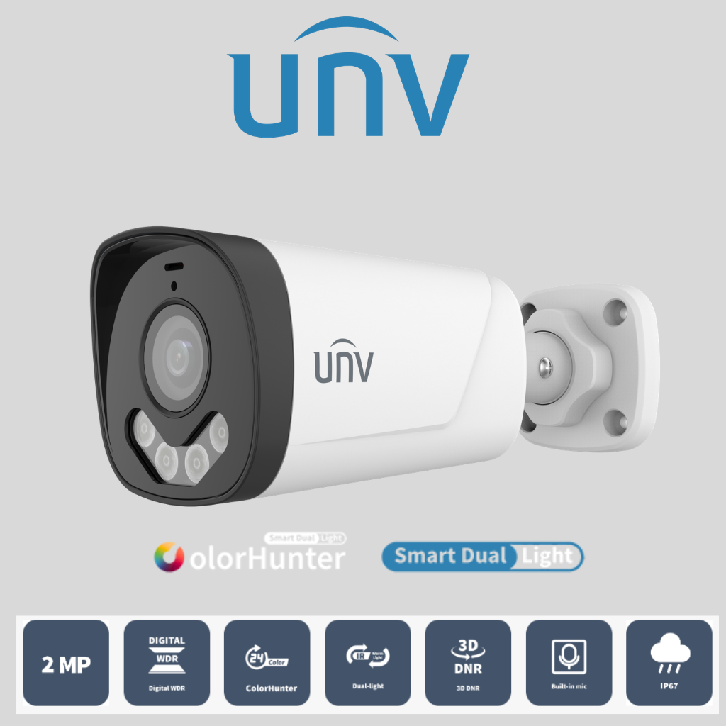 Caméra Analogique UNV UAC-B142-AF28LM-DL vue latérale IP67 Prix Tunisie