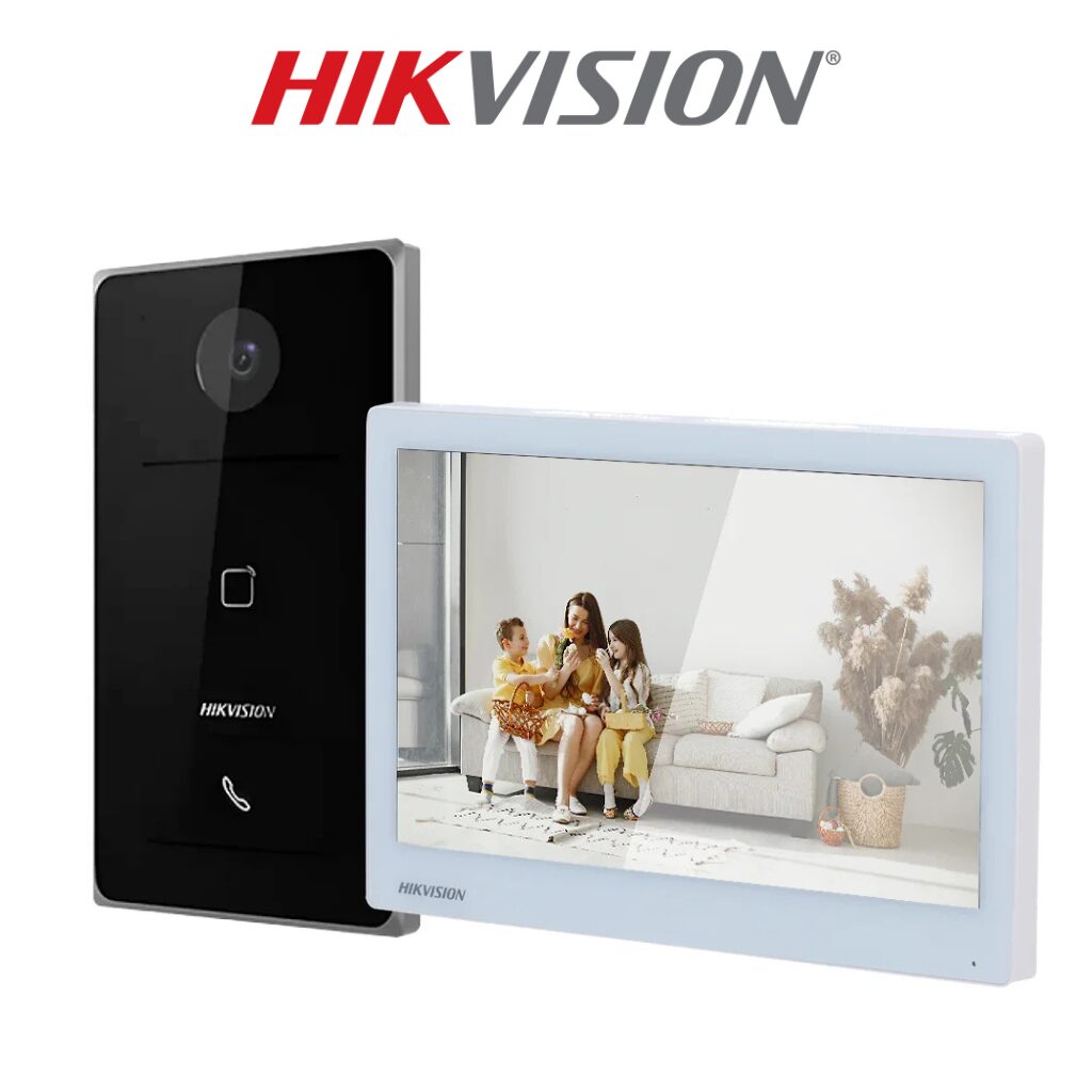 Kit Interphone Vidéo IP Hikvision DS-KIS608-P vue latérale design compact – Prix Tunisie