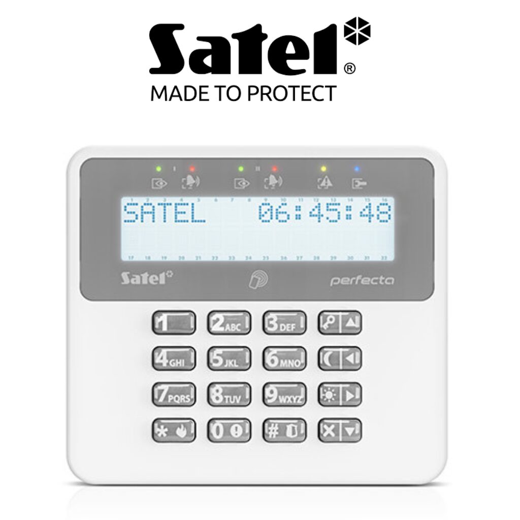Clavier LCD Satel PRF-LCD vue avant – système alarme PERFECTA Prix Tunisie