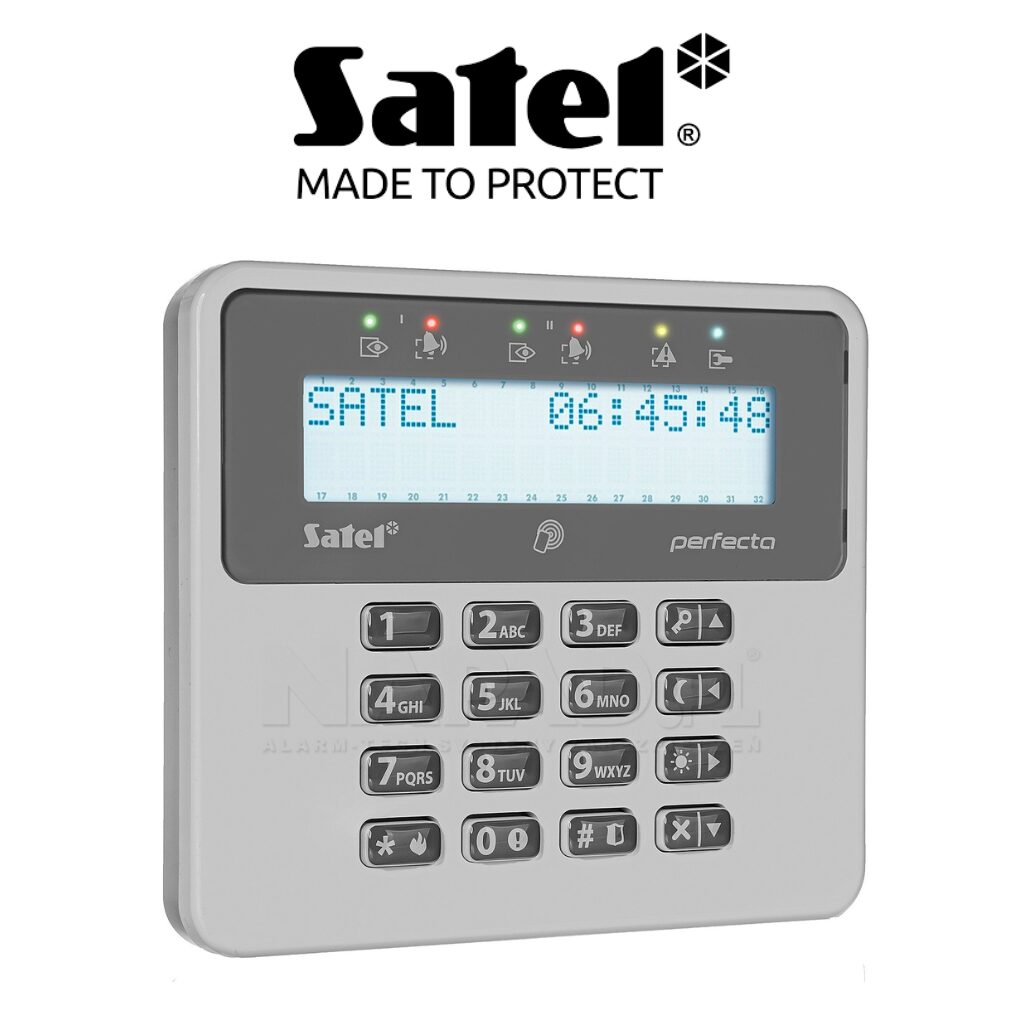 Clavier LCD Satel PRF-LCD vue latérale – clavier alarme Prix Tunisie