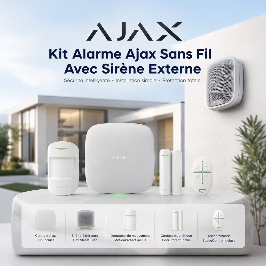 Kit Alarme Ajax Sans Fil Avec Sirène Externe Prix Tunisie