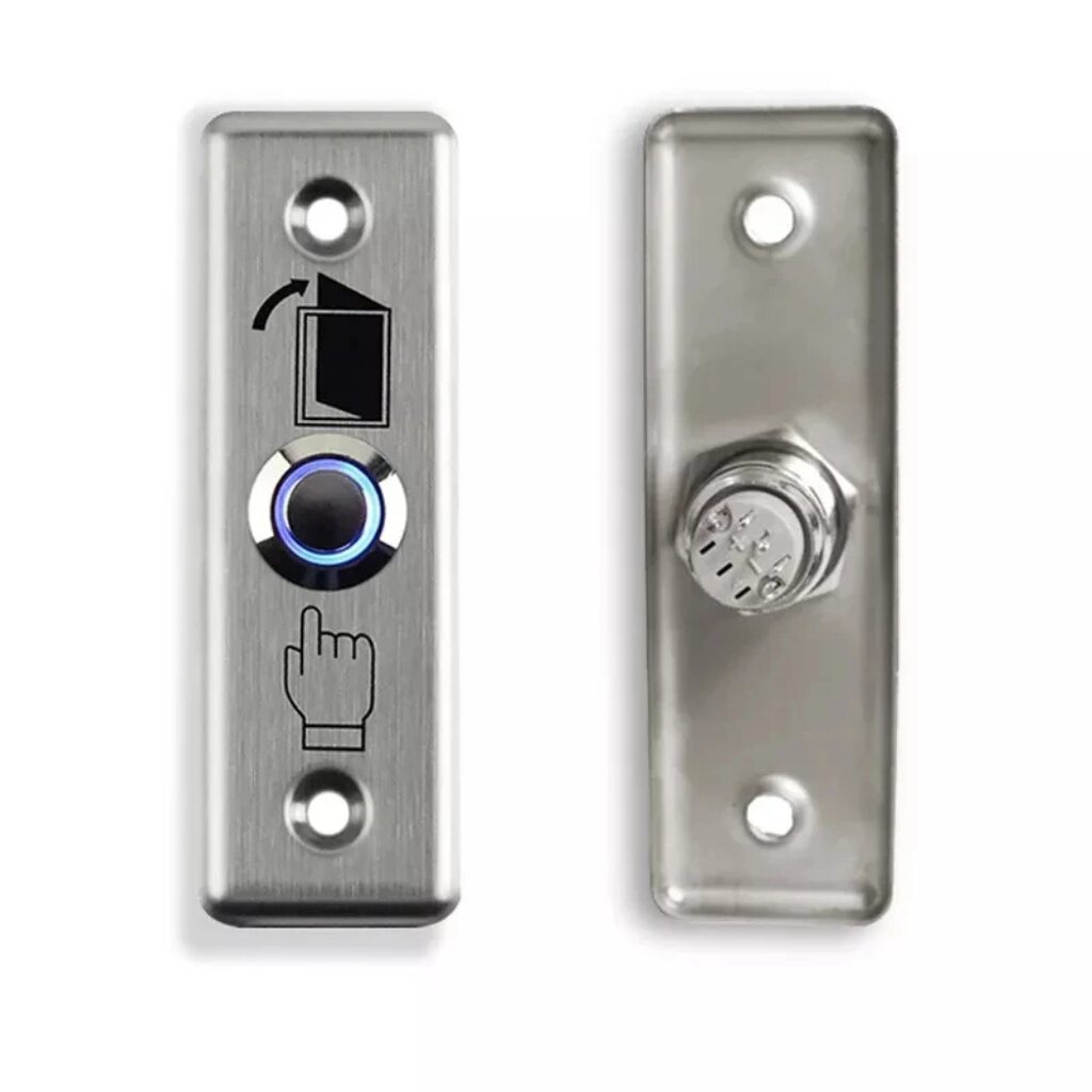 Bouton Exit Stainless avec LED vue avant – contrôle d'accès Prix Tunisie