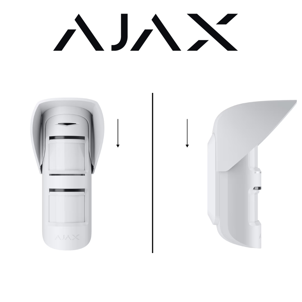 Détecteur Extérieur Ajax MotionProtect Outdoor vue latérale Prix Tunisie