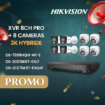 Pack Hikvision XVR 8CH PRO avec 8 caméras 3K Smart Hybride Prix Tunisie