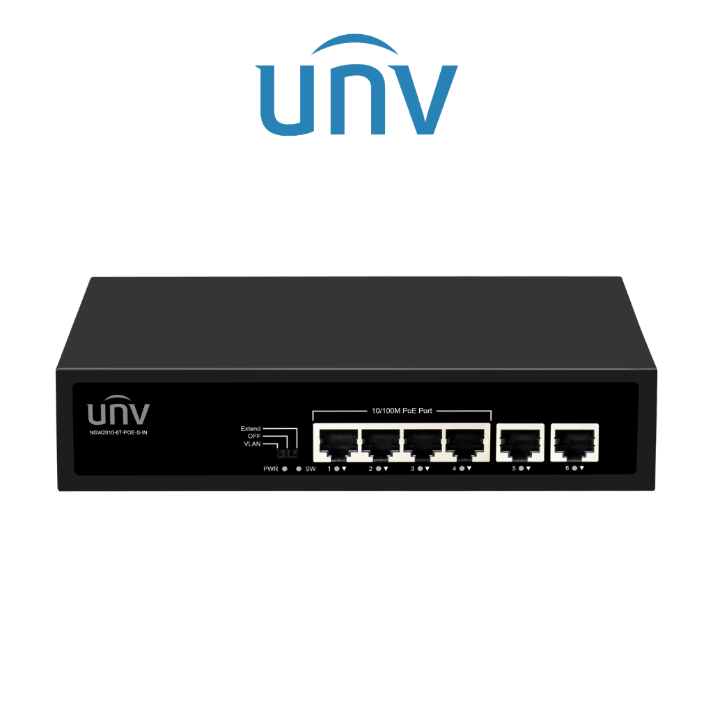 Switch PoE Uniview NSW2010-6T-POE-S-IN vue avant Prix Tunisie