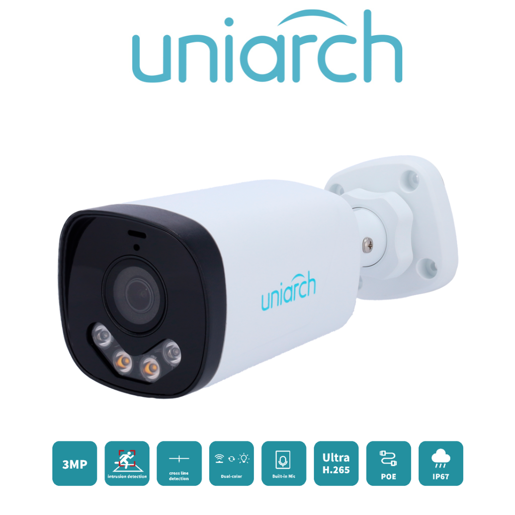 Caméra IP Uniarch IPC-B233-APF40W 3MP Vue Avant Prix Tunisie