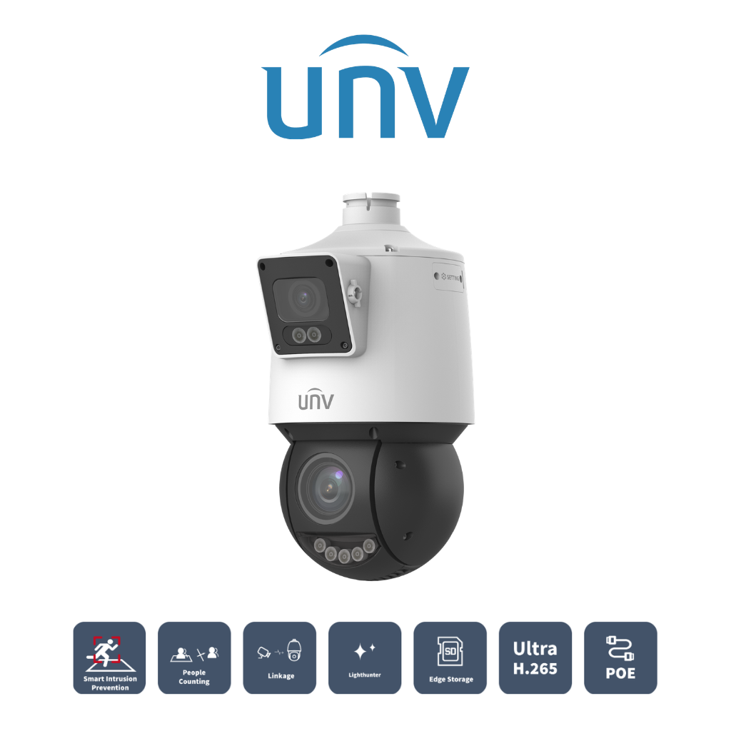 Caméra PTZ Uniview 4MP IPC94144SFW-X25-F40C Vue Profil Avant Prix Tunisie