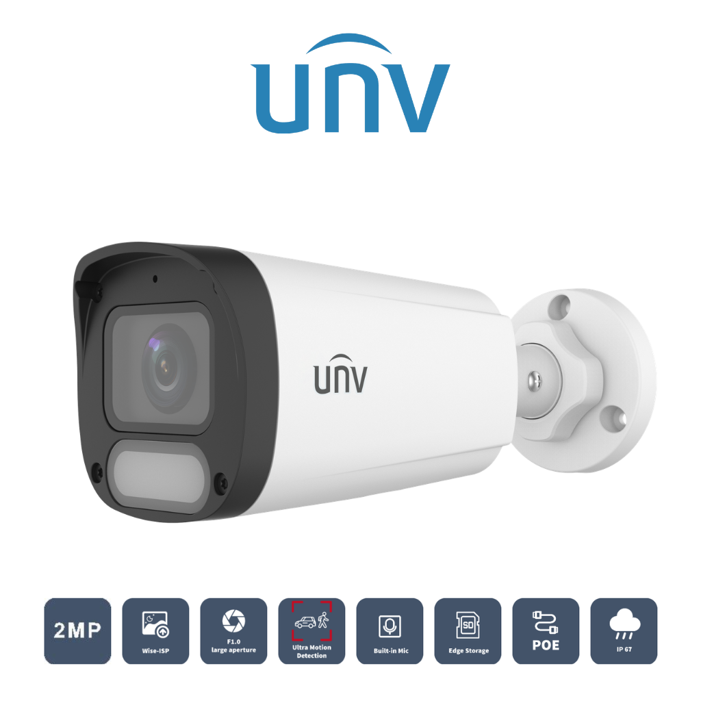 Caméra Uniview 2MP IPC2312LE-ADF28K-WP-L Vue Profil Latéral Prix Tunisie