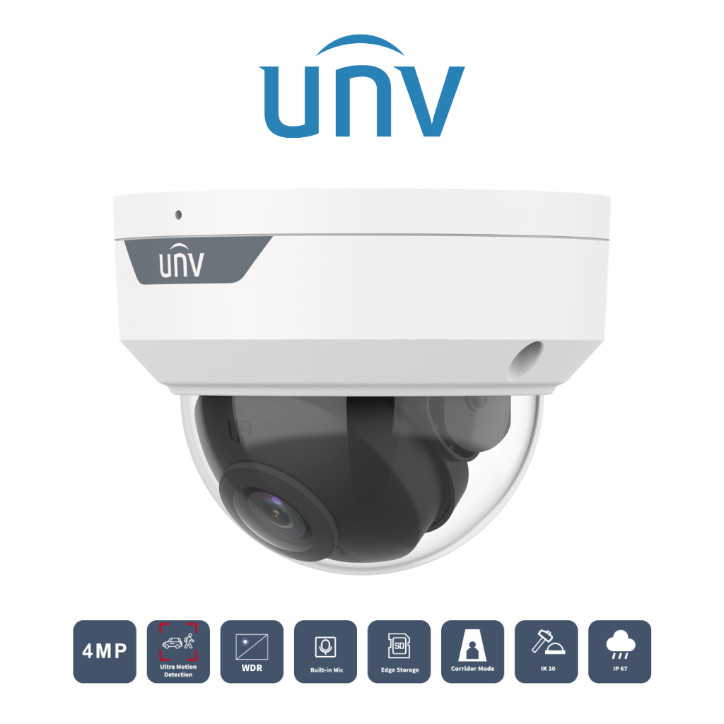 Caméra Uniview 4MP IPC324LB-ADF28K-H Vue Profil Latéral Prix Tunisie