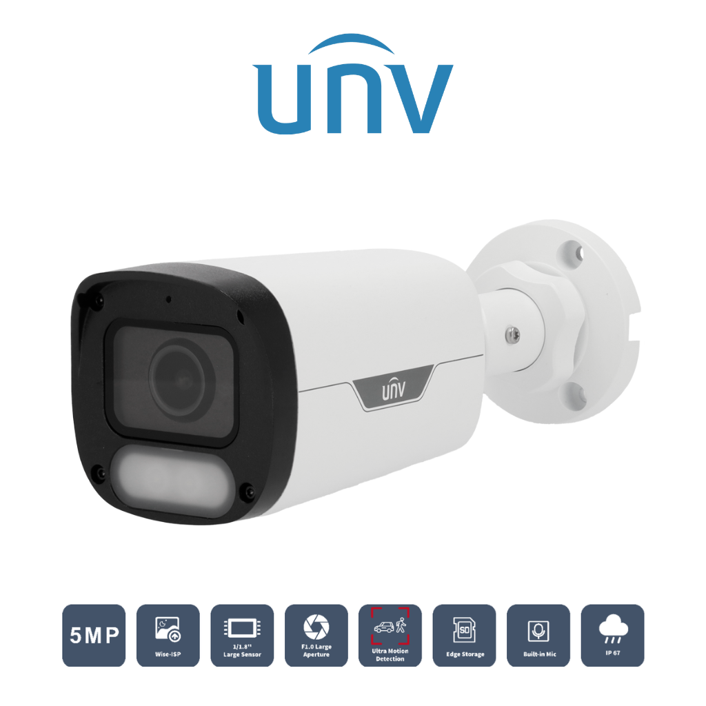 Caméra Uniview 5MP IPC2315LE-ADF28KM-WP Vue Profil Latéral Prix Tunisie