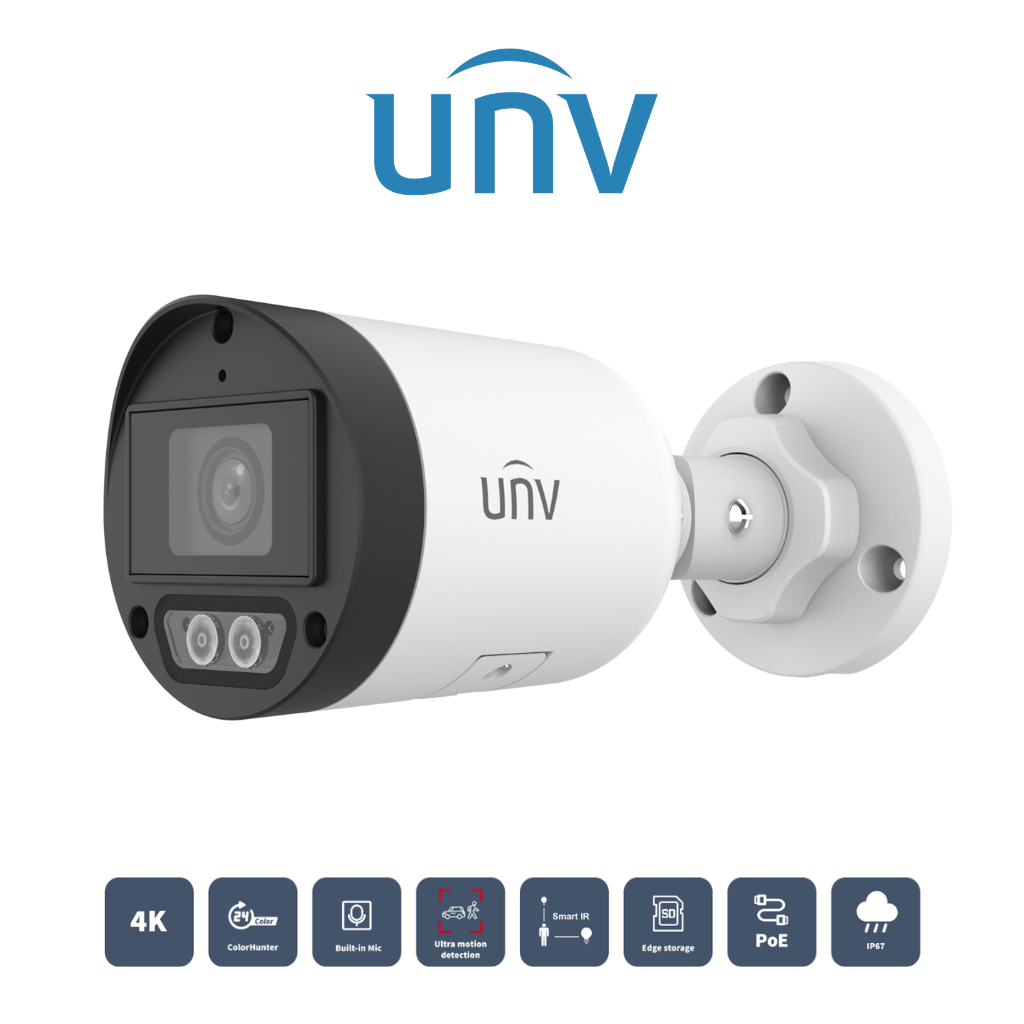 Caméra Uniview 8MP IPC2128LB-ADF28K-DL Vue Latéral Prix Tunisie