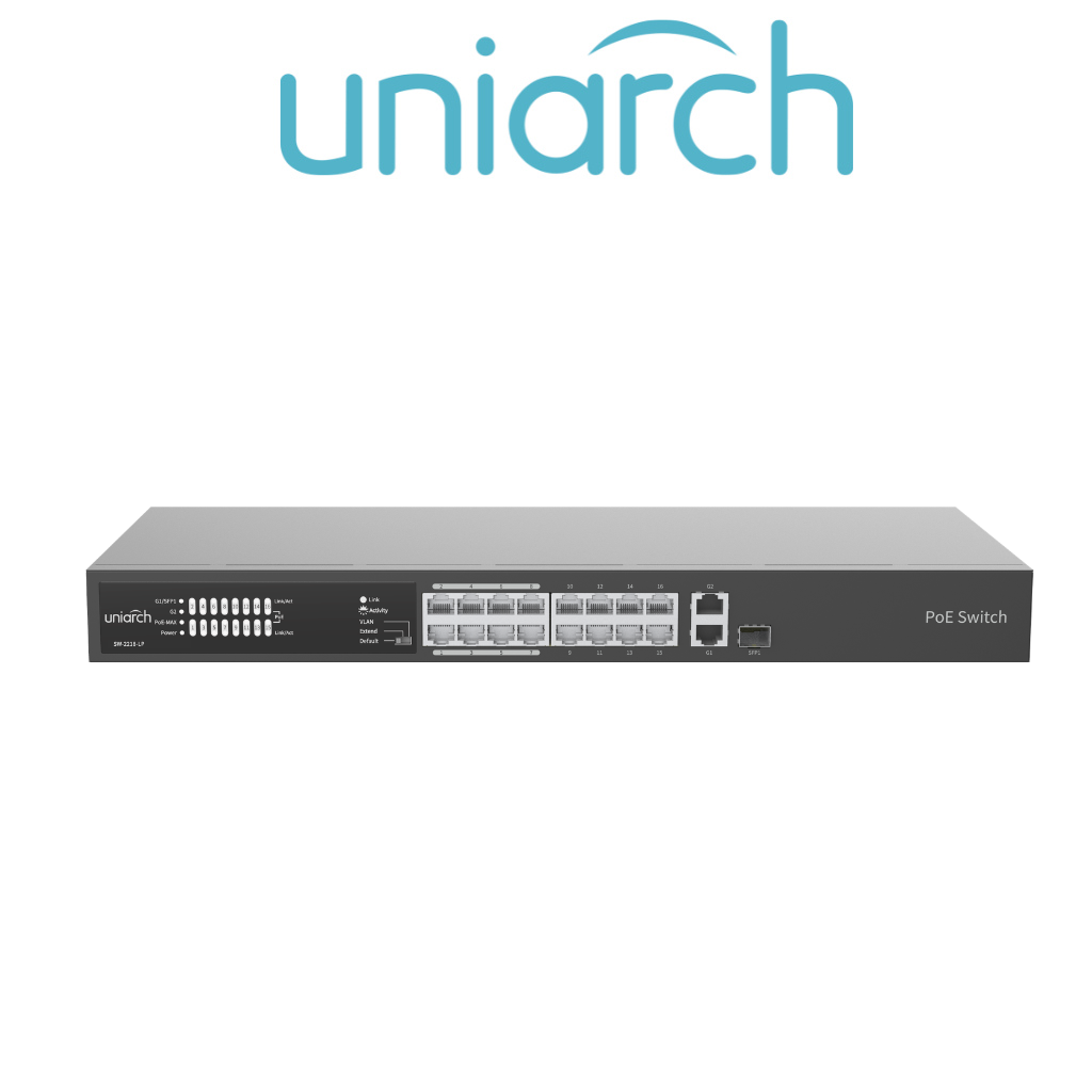 Switch PoE Uniview 16 Ports SW-2218-LP 150W Prix Tunisie vue avant