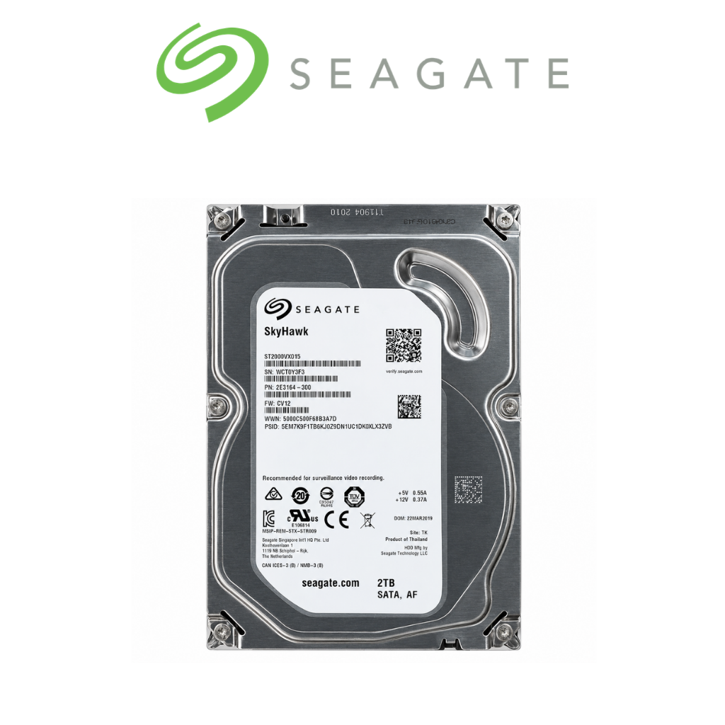 Disque dur de surveillance Seagate 2 To vue avant Prix Tunisie