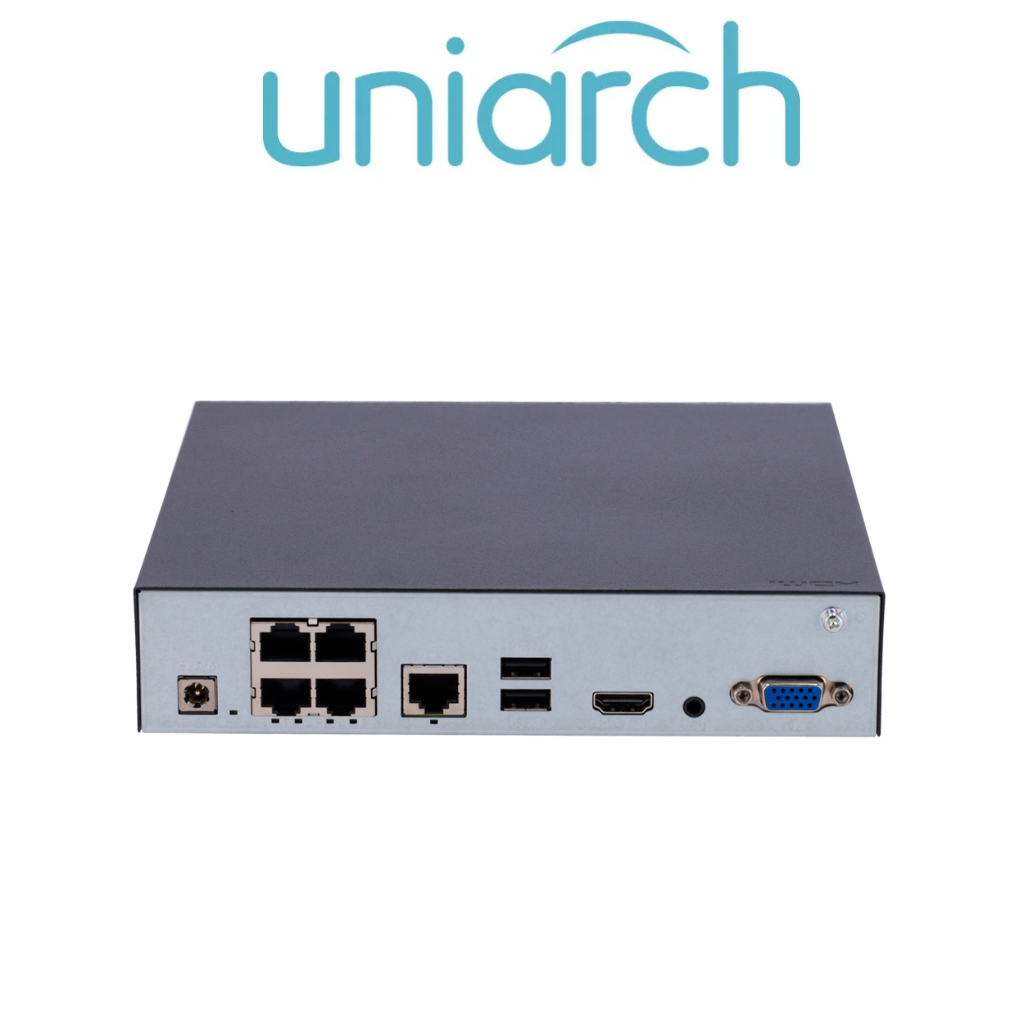 NVR Uniarch 4 Canaux UV-NVR-104S3-P4 6MP 4 PoE Prix Tunisie vue arrière