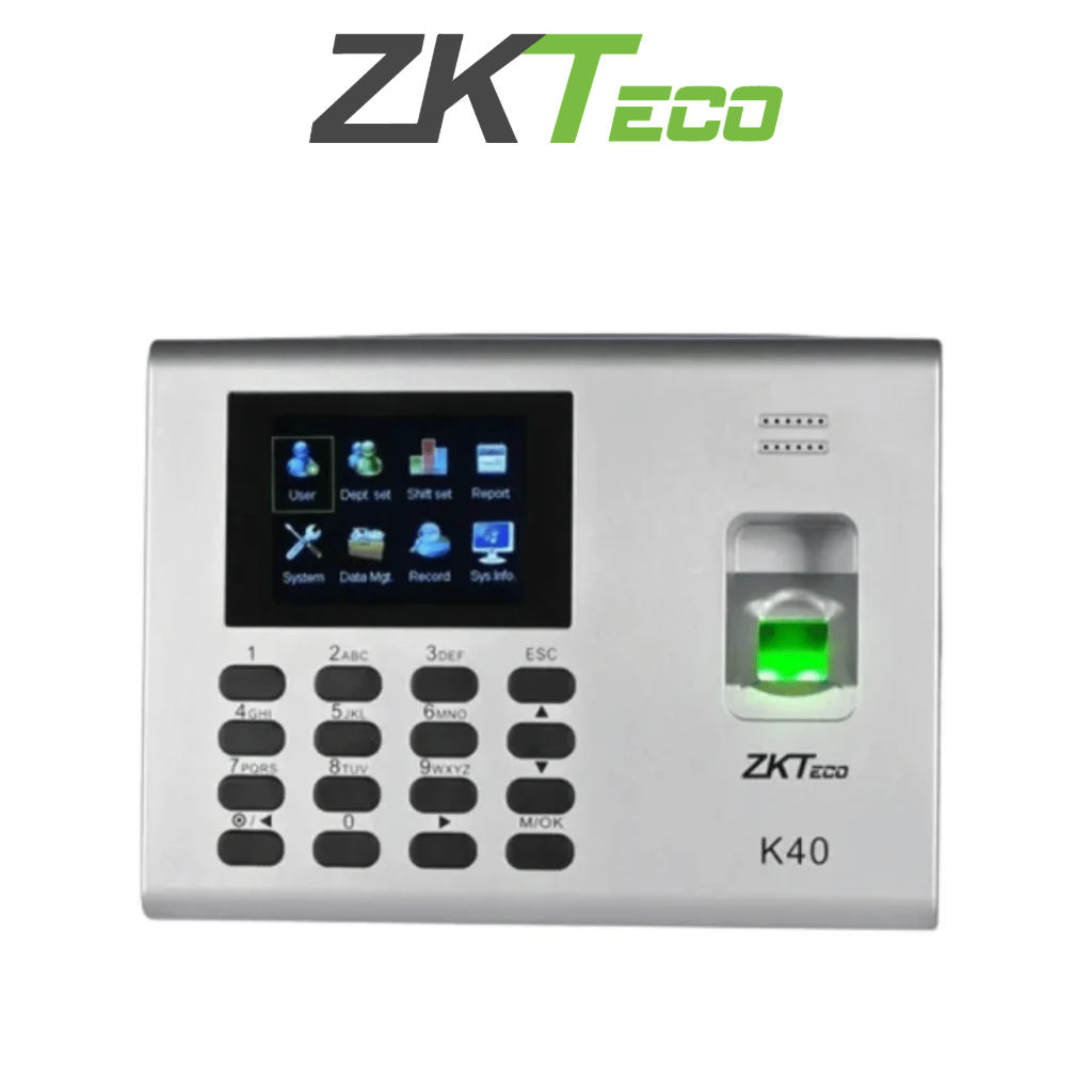 Pointeuse biométrique ZKTeco K40 3000 empreintes Prix Tunisie vue avant