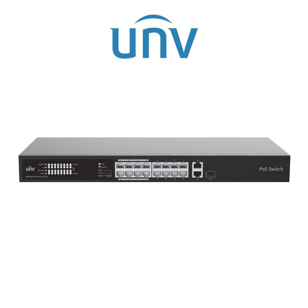 Switch PoE Uniview NSW2020-16T1GT1GC-LPOE-IN 16 ports 150W Prix Tunisie